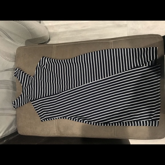 Zara Asymmetric Striped Dress - Picture 2 of 8